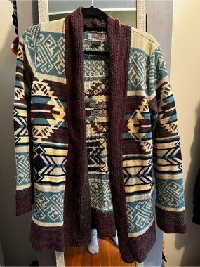 Aztec Print Cardigan
